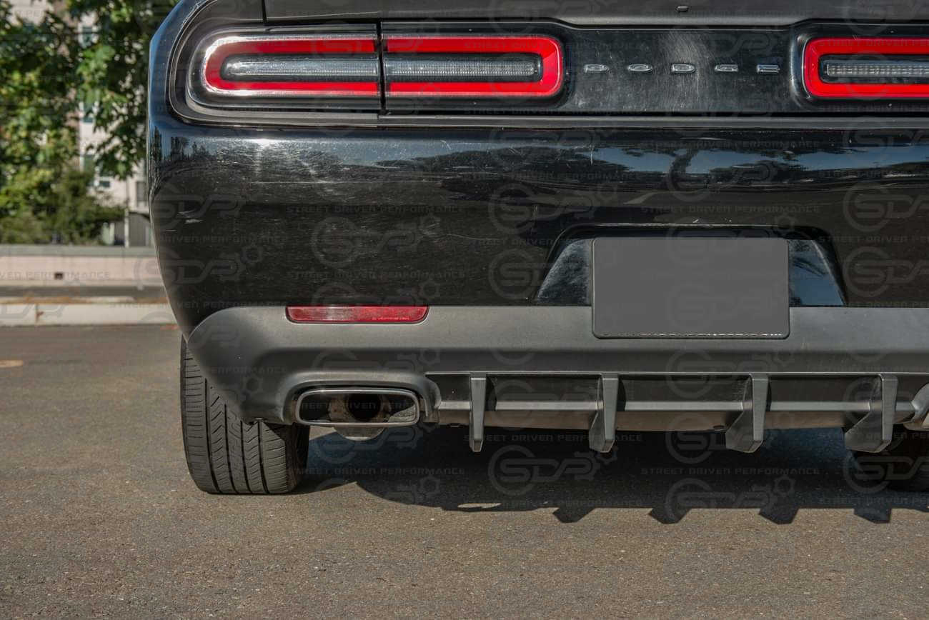 2015+ Dodge Challenger | SRT Style Matte Black Rear Bumper *ADD-ON* Diffuser