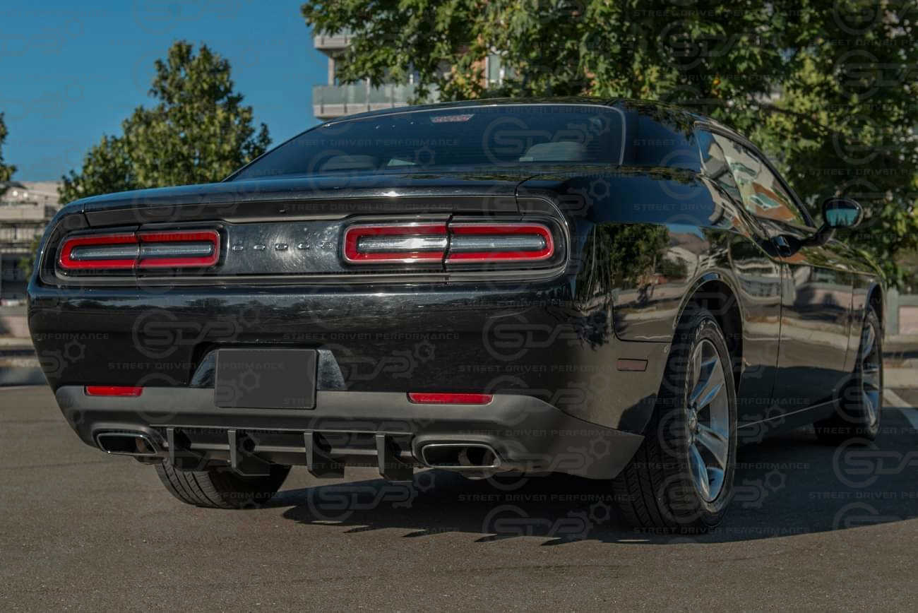 2015+ Dodge Challenger | SRT Style Matte Black Rear Bumper *ADD-ON* Diffuser
