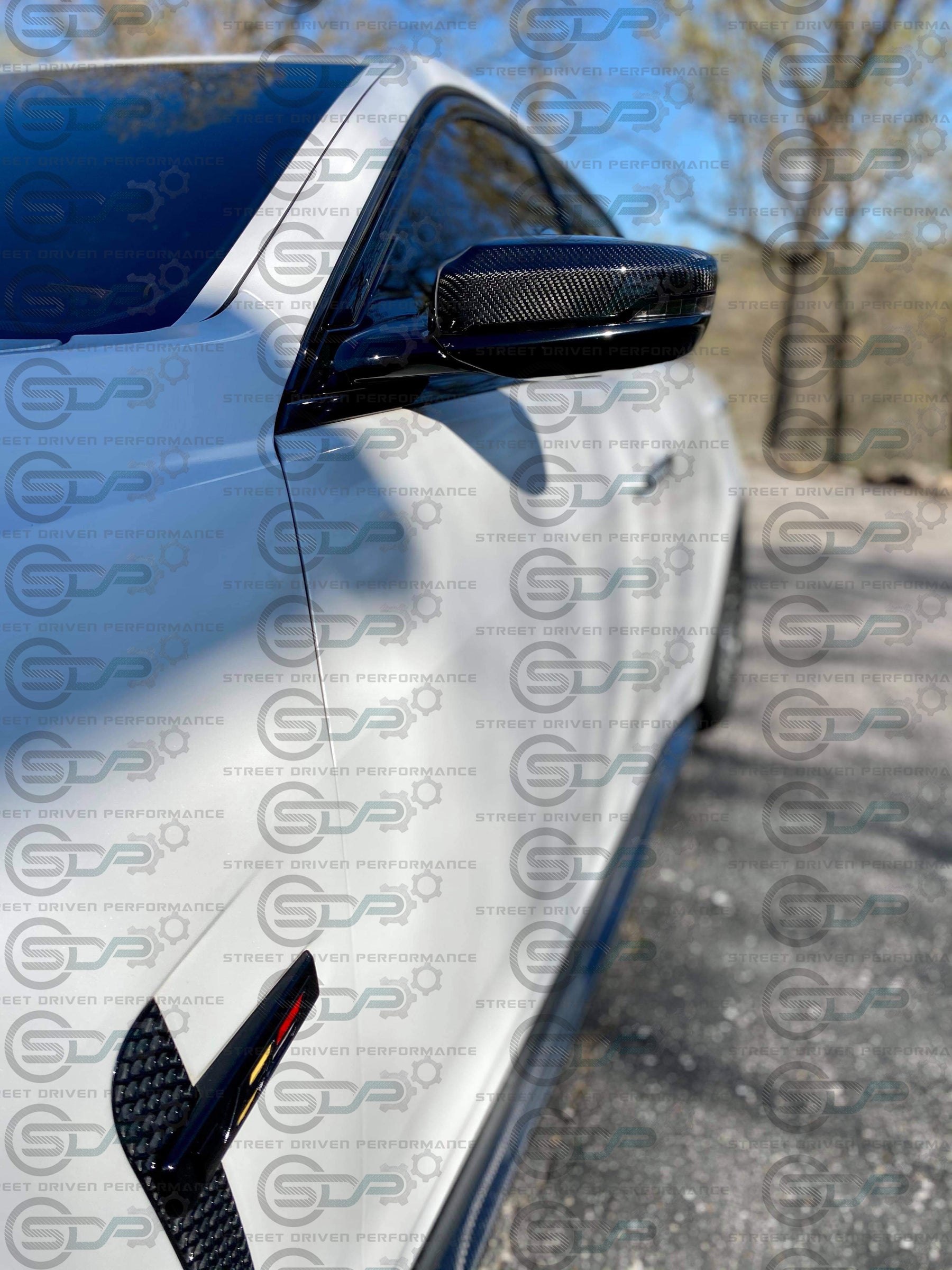 2016-2019 Cadillac ATS-V Coupe | Carbon Fiber Side Mirror Cap Replacement